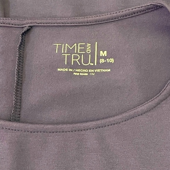 Time and Tru A-line Dress Size M 3/4 Sleeves Pockets Relaxed Fit Rayon Spandex - Picture 8 of 11